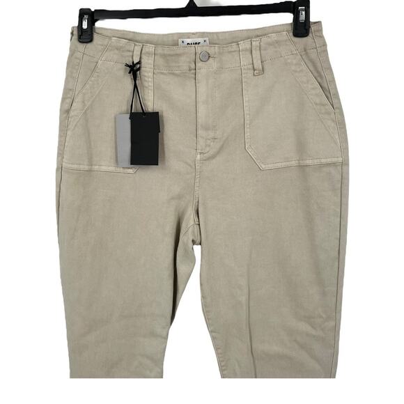 PAIGE Jeans Flaunt High Rise Slim Fit ankle beige size 34 - Picture 2 of 6